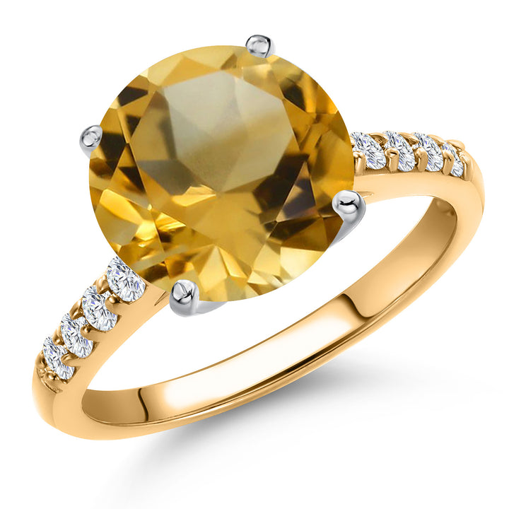 Citrine - November_5_Ring in 10K Two Tone Gold