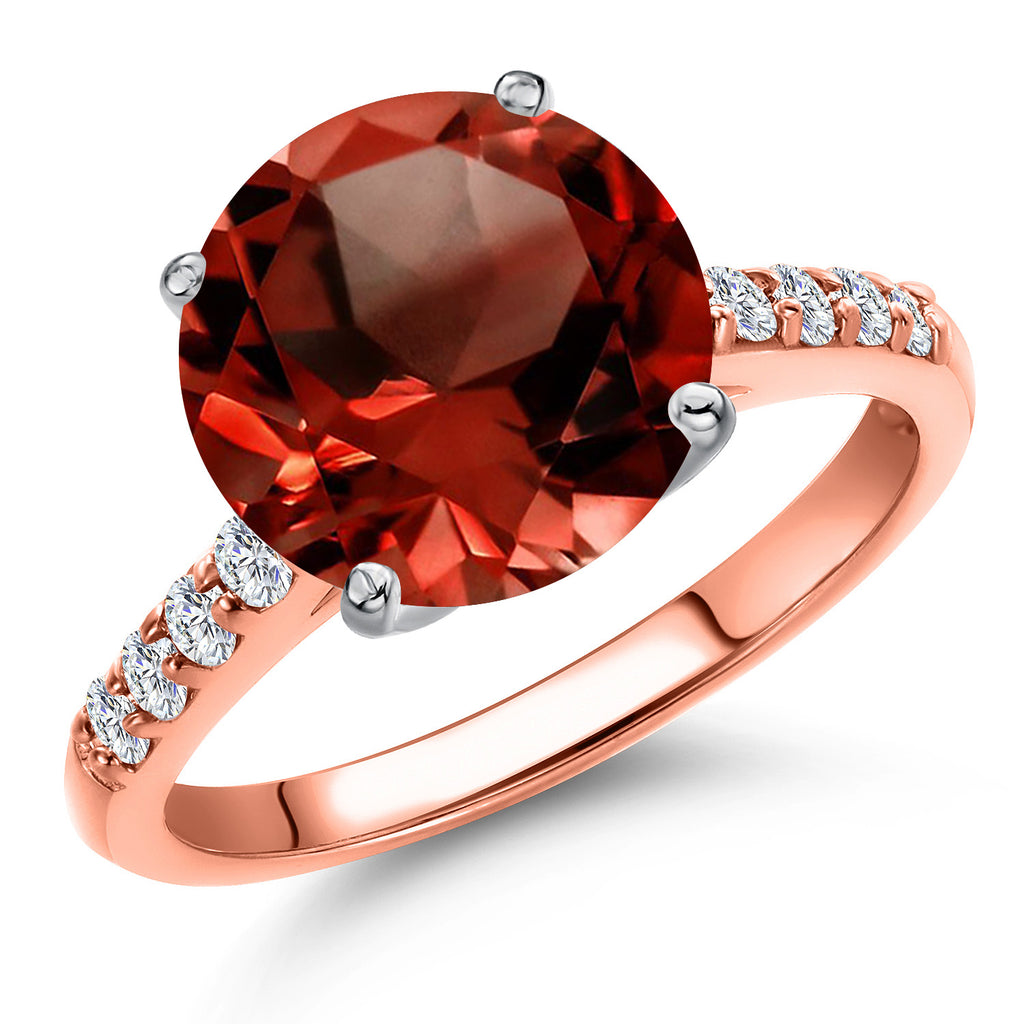 Garnet - January_5_Ring in 10K Two Tone Gold