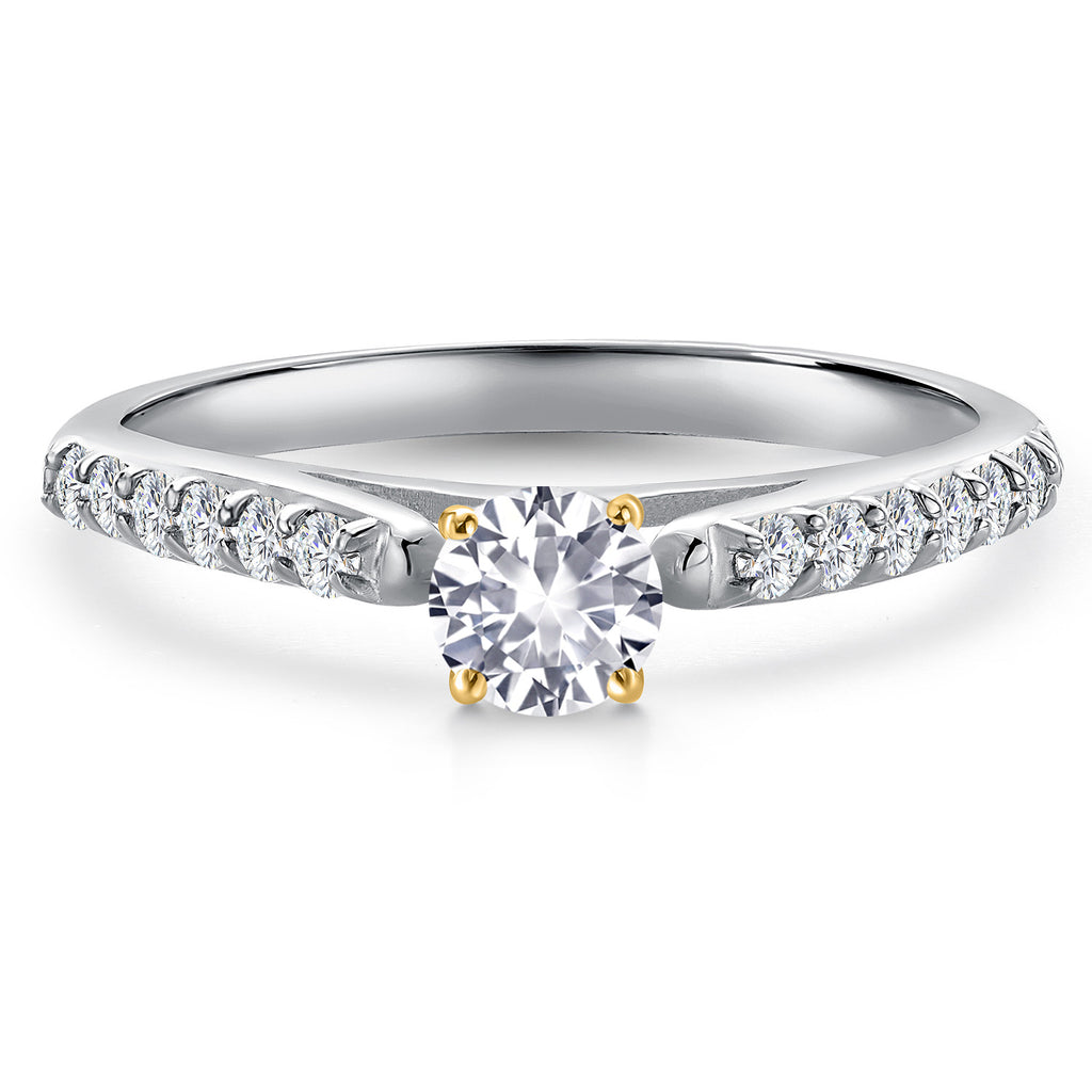 Ring in 925 Sterling Silver and 10K Yellow Gold