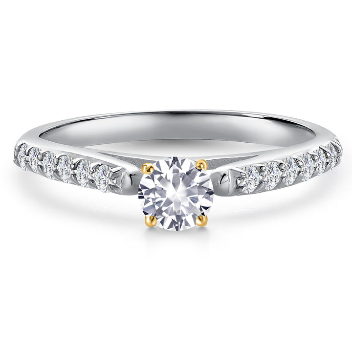 Ring in 925 Sterling Silver and 10K Yellow Gold
