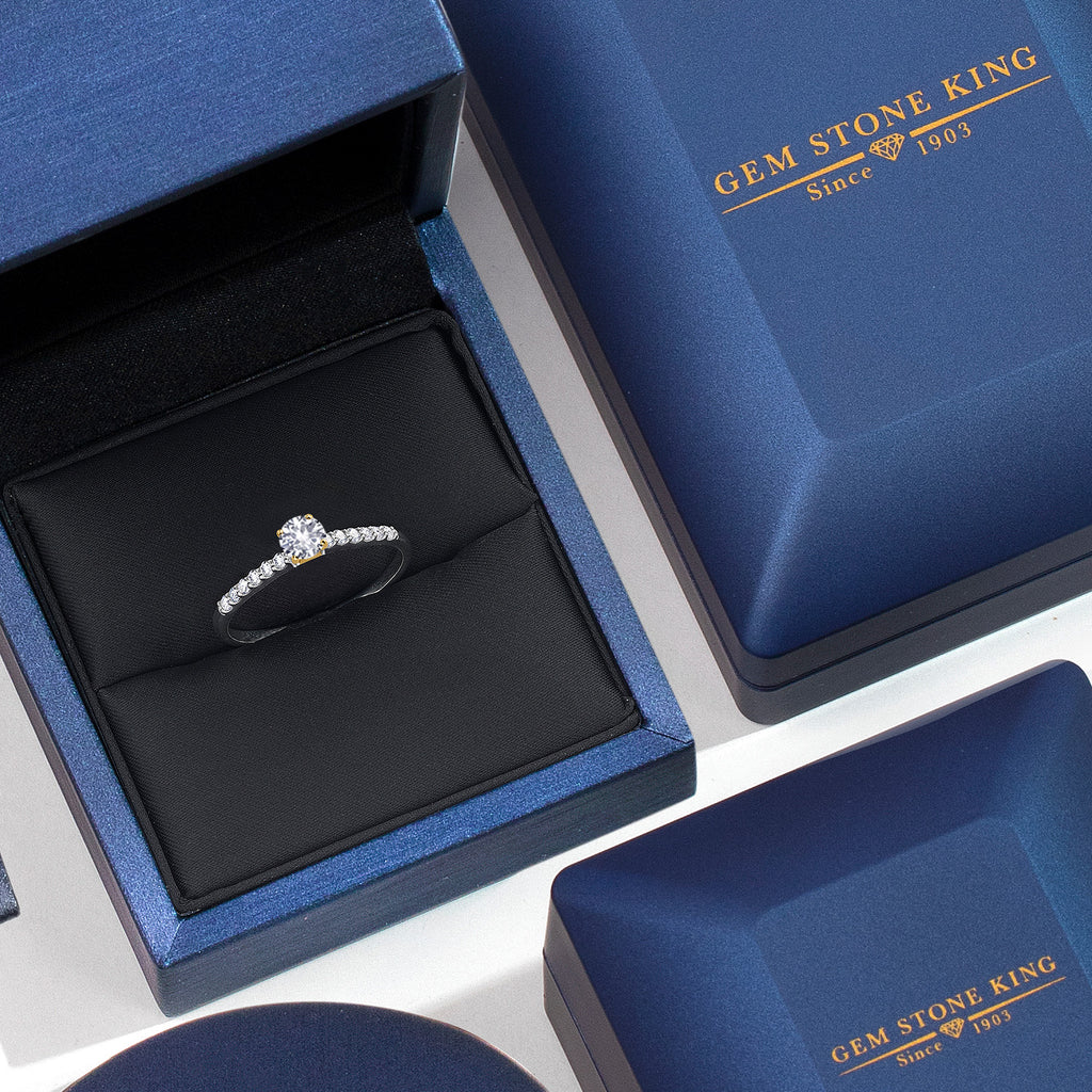 Ring in 925 Sterling Silver and 10K Yellow Gold