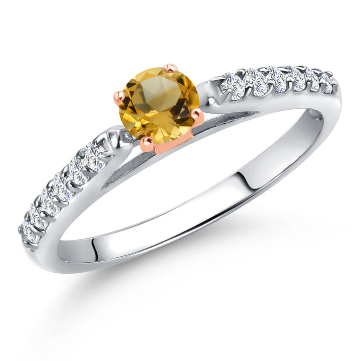 Citrine - November_5_Ring in 10K Two Tone Gold