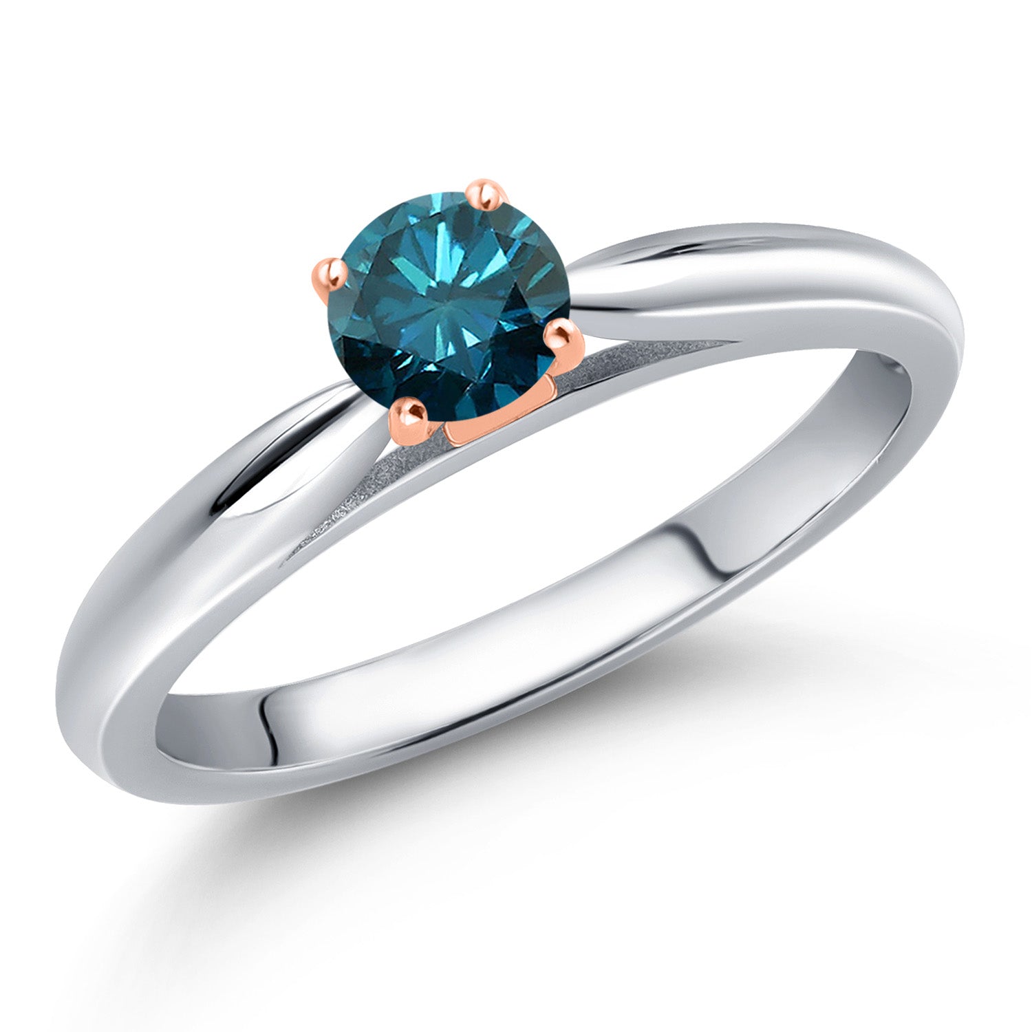 Blue Diamond - April_6_Ring in 10K Two Tone Gold