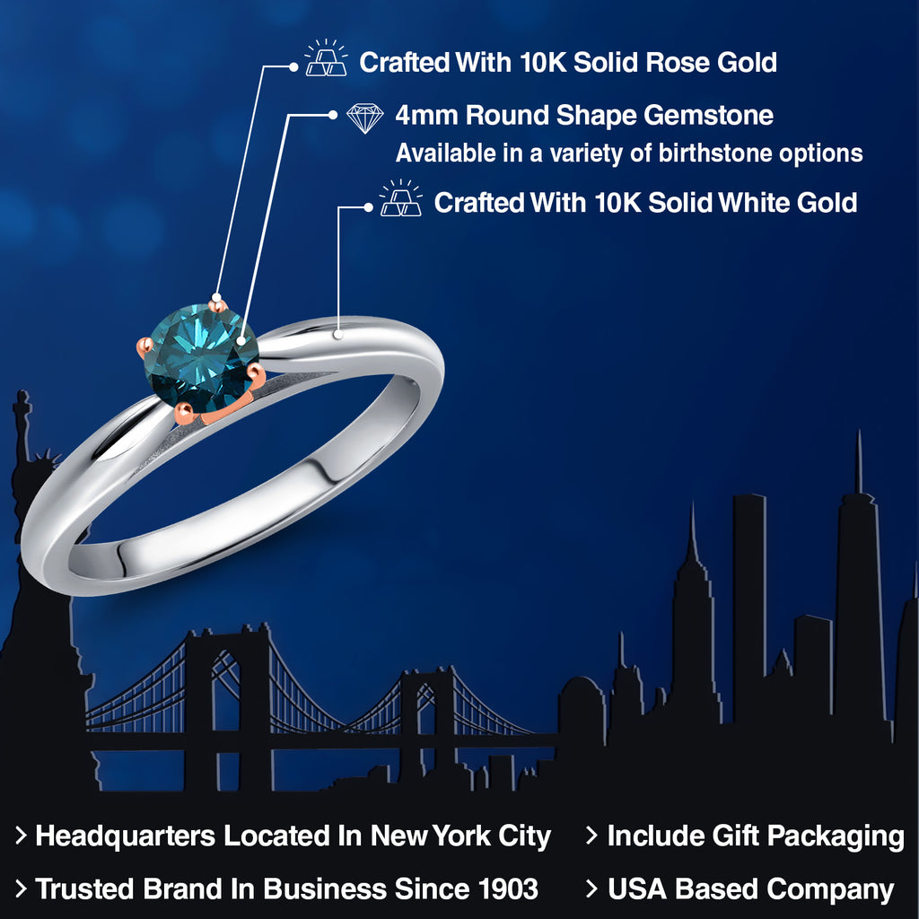 Ring in 10K Two Tone Gold