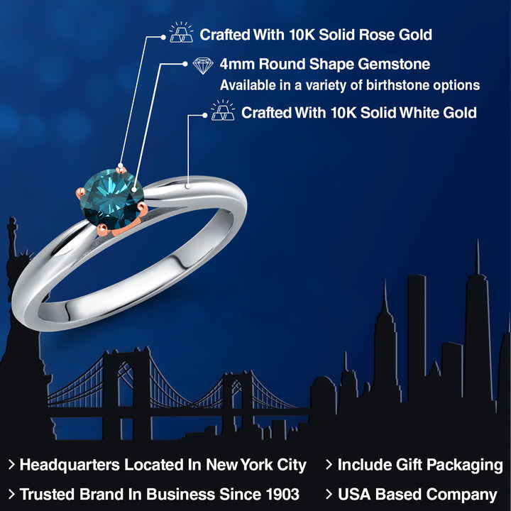 Ring in 10K Two Tone Gold