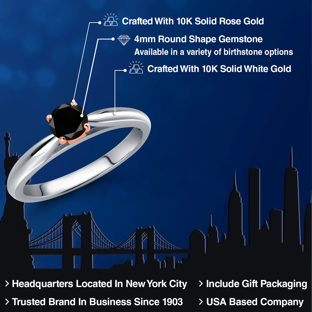 Ring in 10K Two Tone Gold