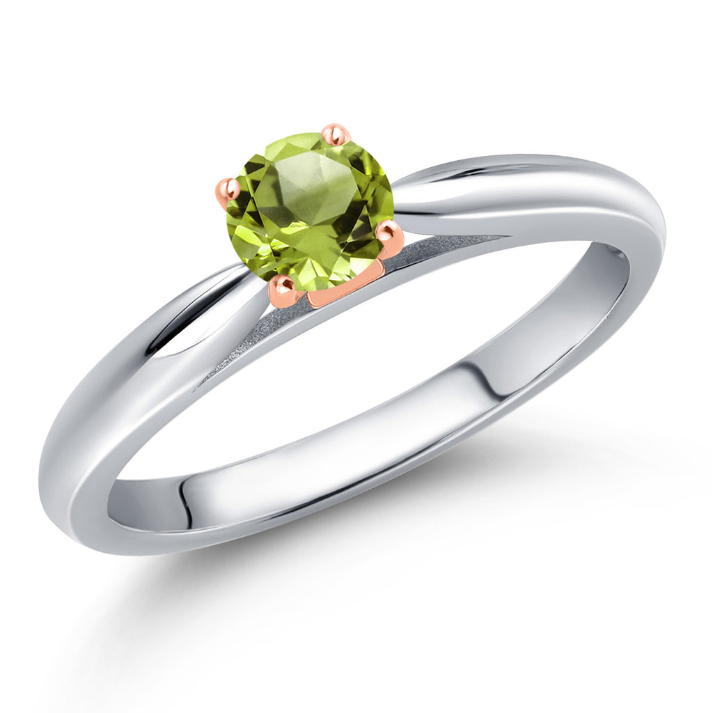 Peridot - August_7_Ring in 10K Two Tone Gold