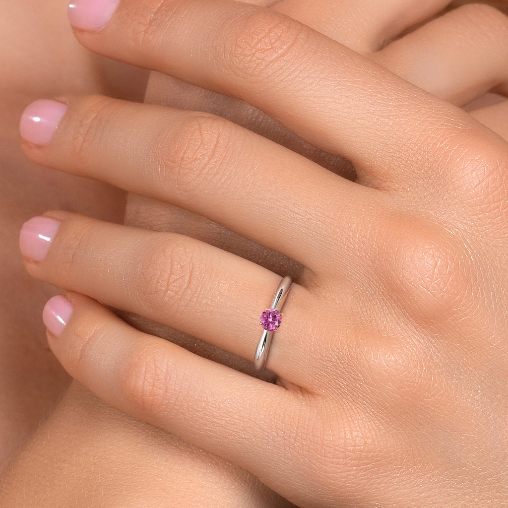 Ring in 925 Sterling Silver and 10K Rose Gold