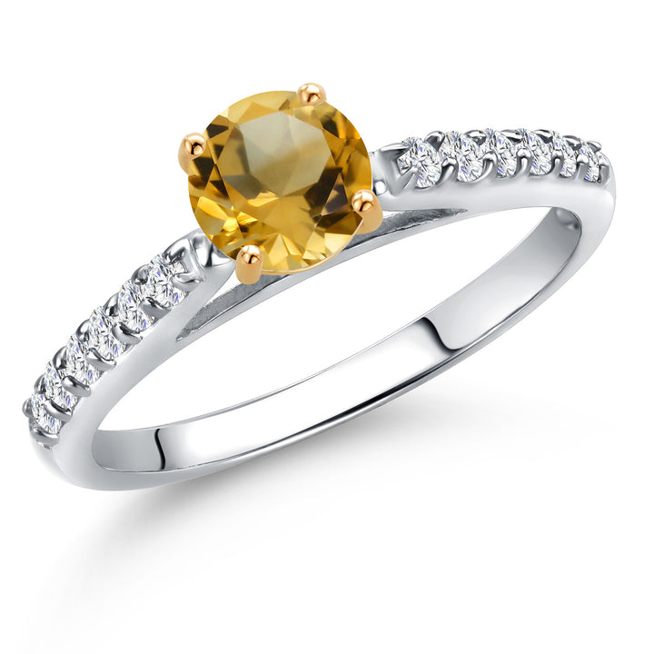 Citrine - November_5_Ring in 10K Two Tone Gold