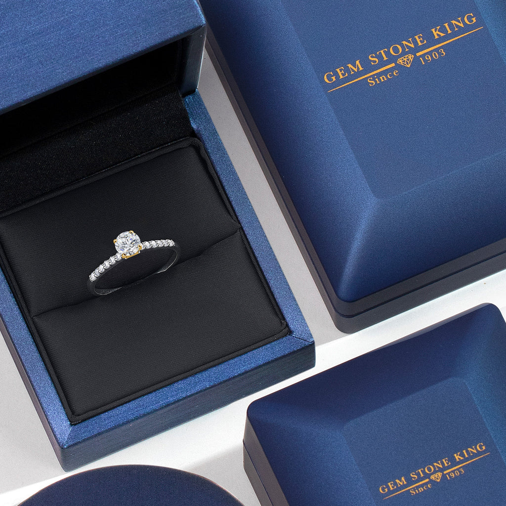 Ring in 10K Two Tone Gold