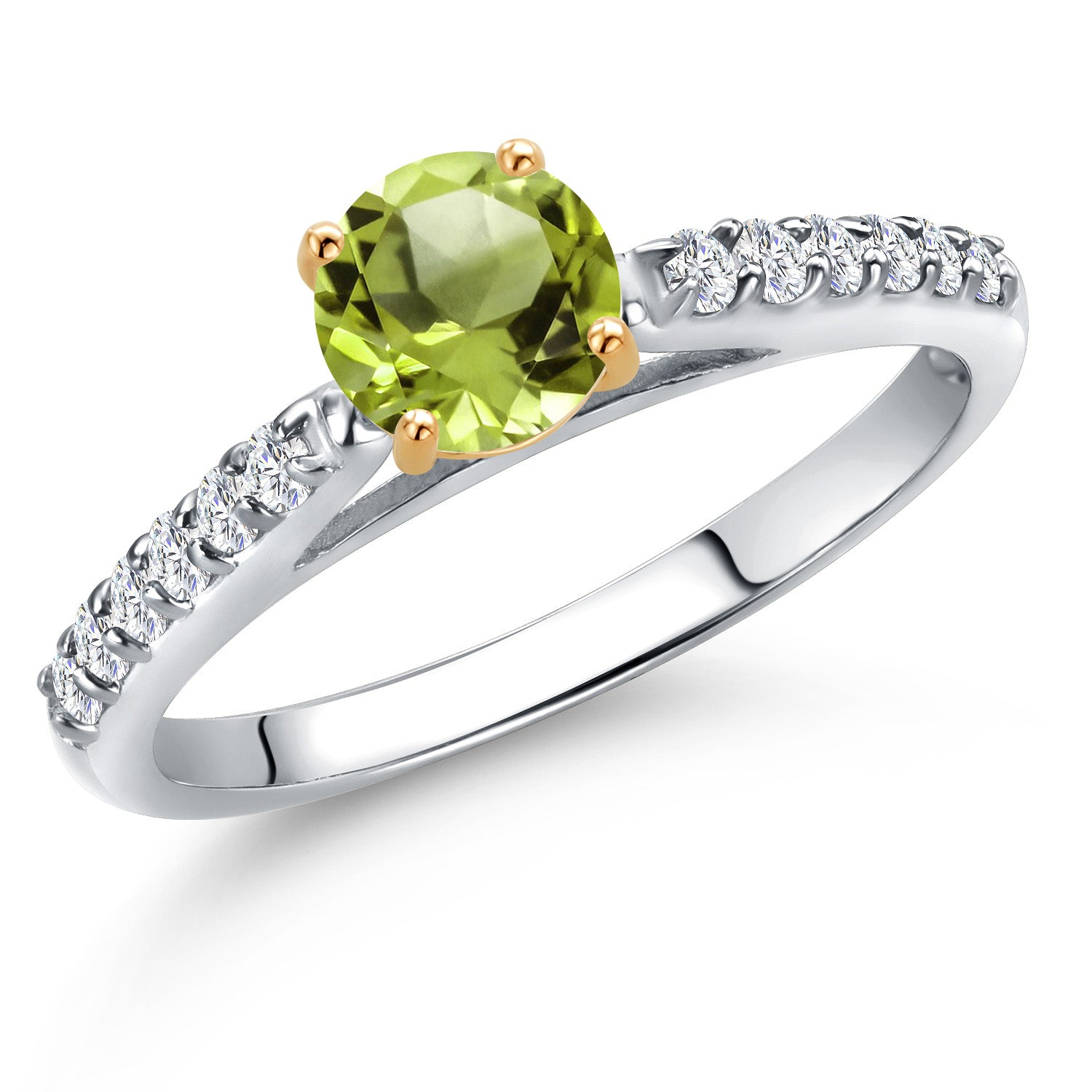Peridot - August_7_Ring in 10K Two Tone Gold
