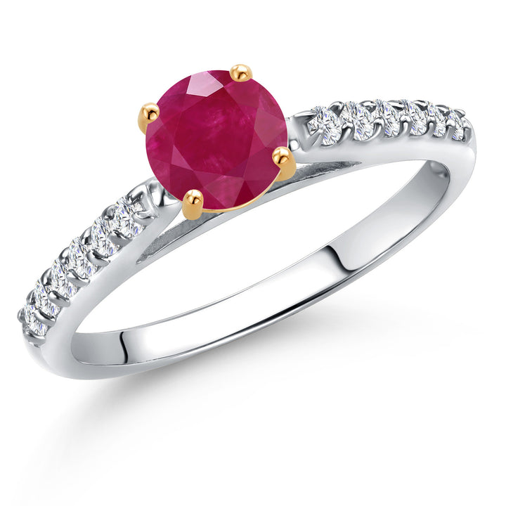 Ruby - July_5_Ring in 10K Two Tone Gold