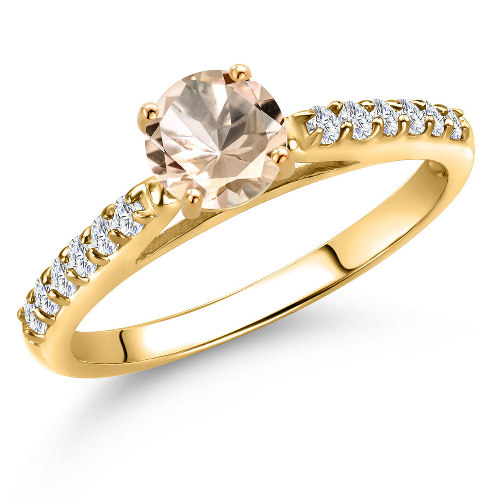 Morganite - October_8_Ring in 10K Yellow Gold