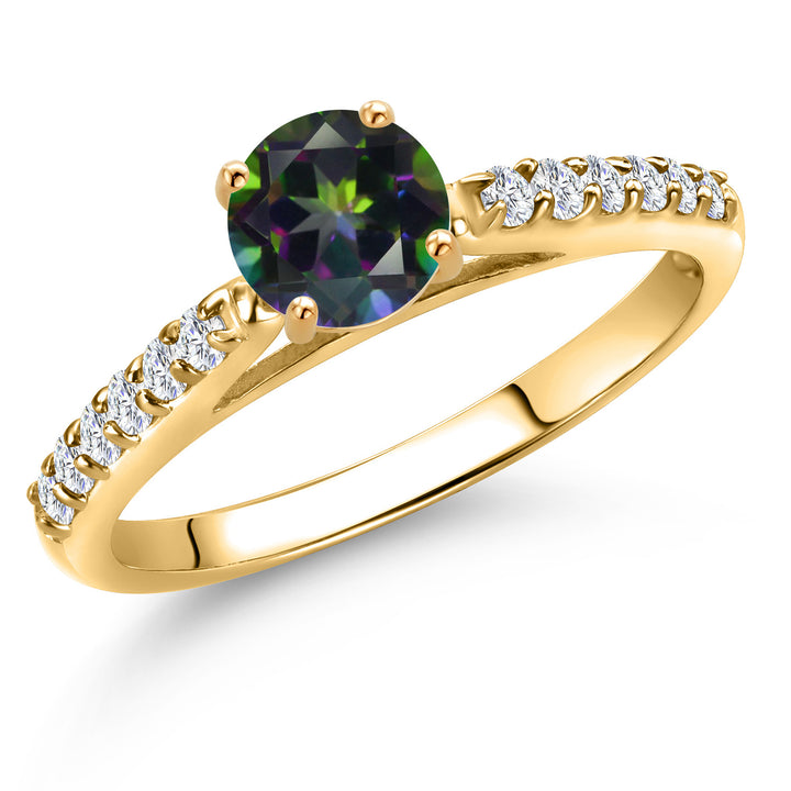 Green Mystic Topaz_6_Ring in 10K Yellow Gold