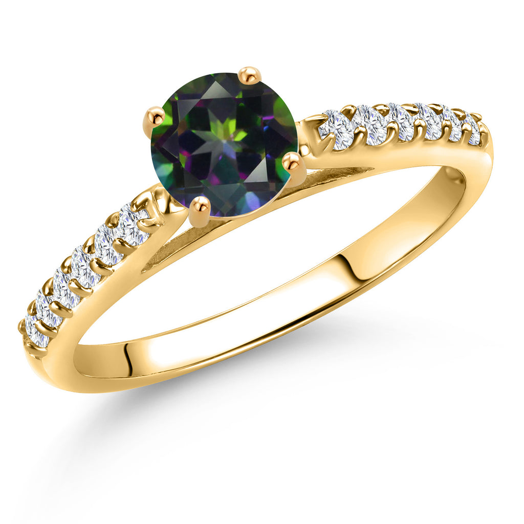 Green Mystic Topaz_7_Ring in 10K Yellow Gold