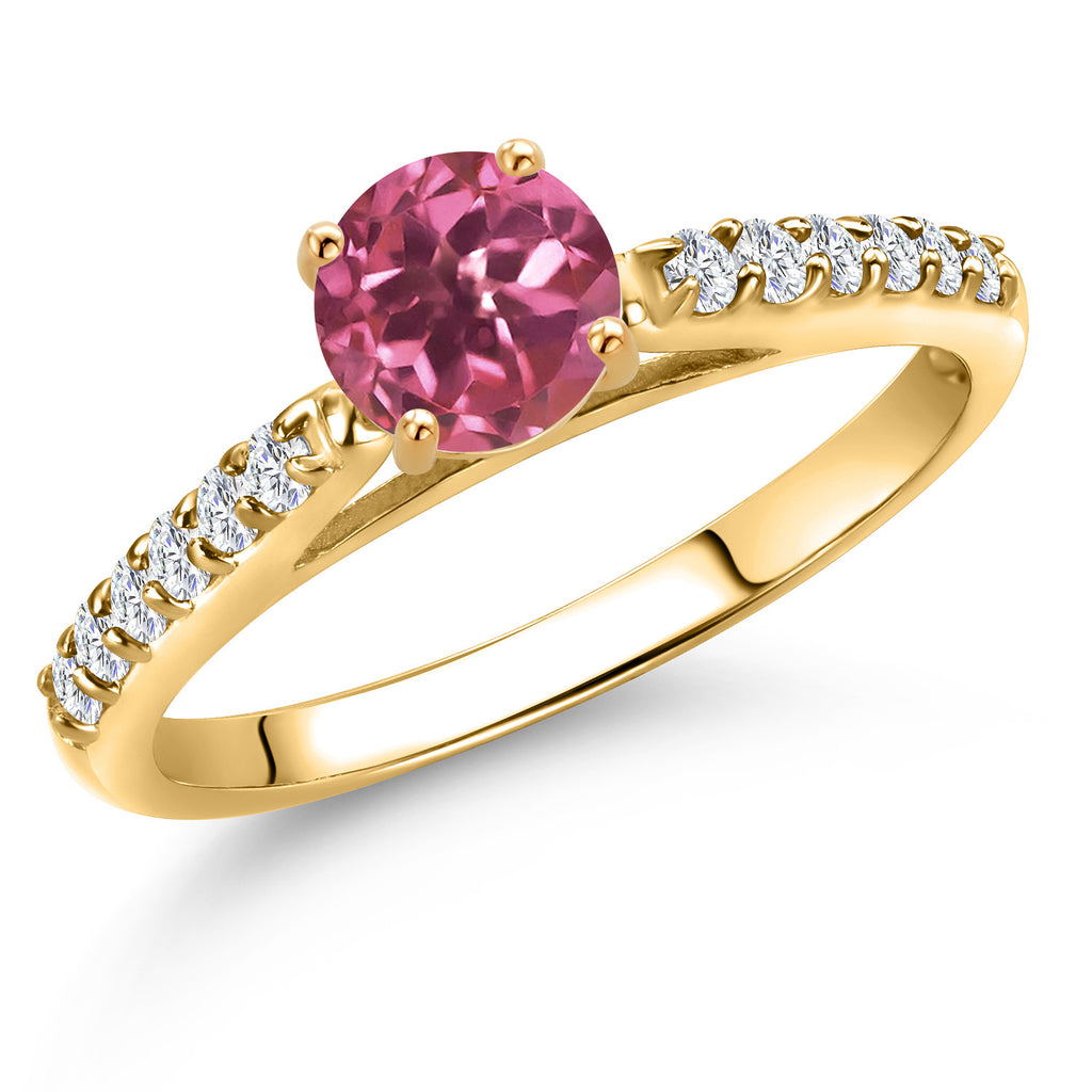 Pink Tourmaline - October_9_Ring in 10K Yellow Gold
