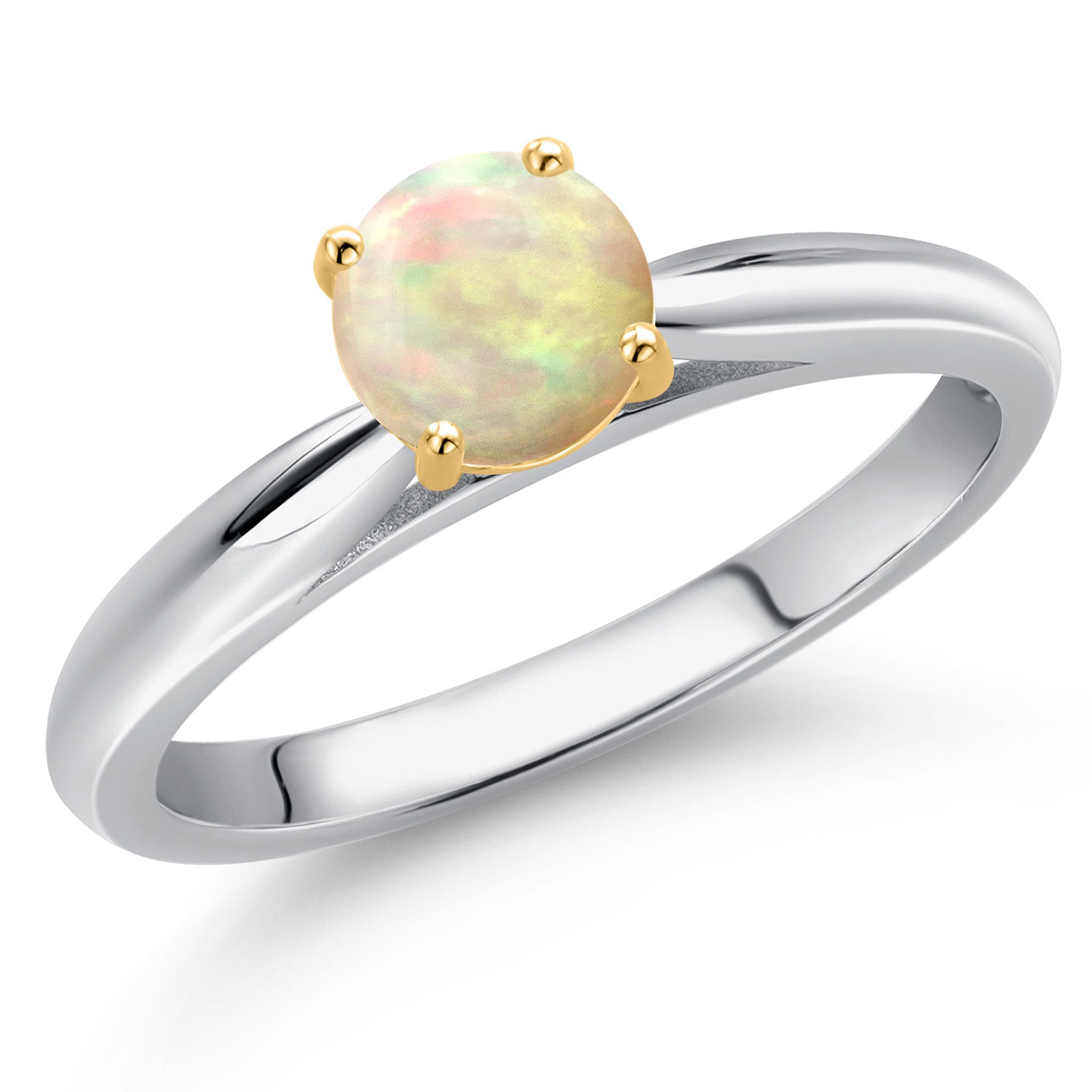 Ethiopian Opal_5_Ring in 10K Two Tone Gold