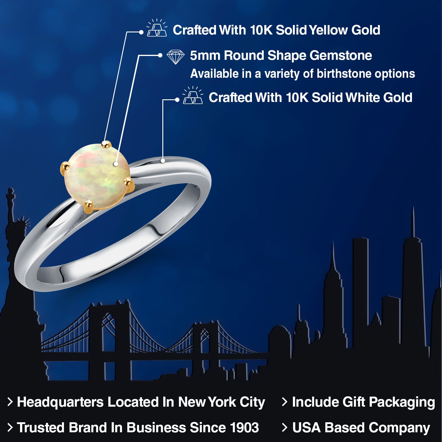 Ethiopian Opal_5_Ring in 10K Two Tone Gold