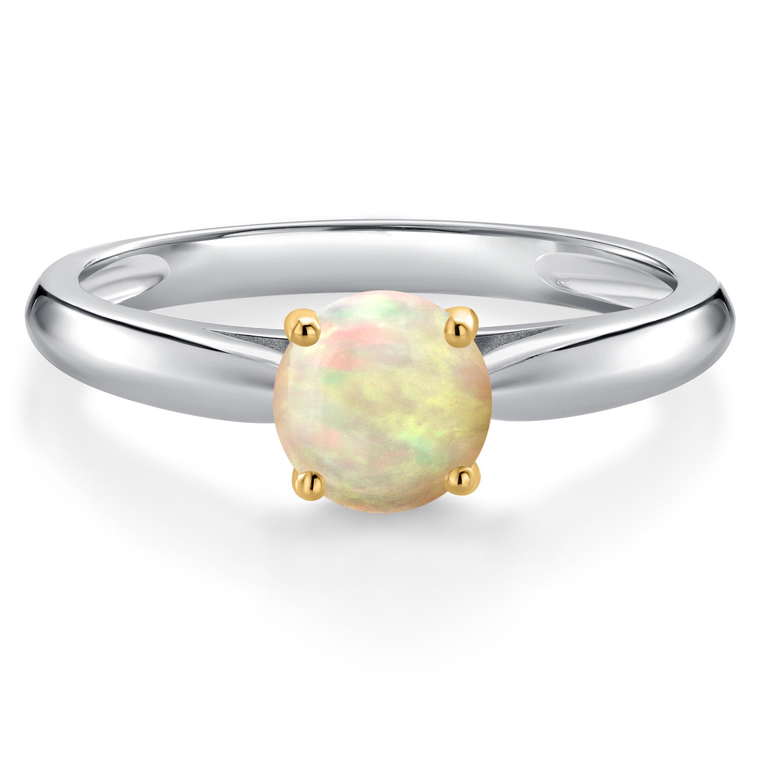 Ethiopian Opal_5_Ring in 10K Two Tone Gold