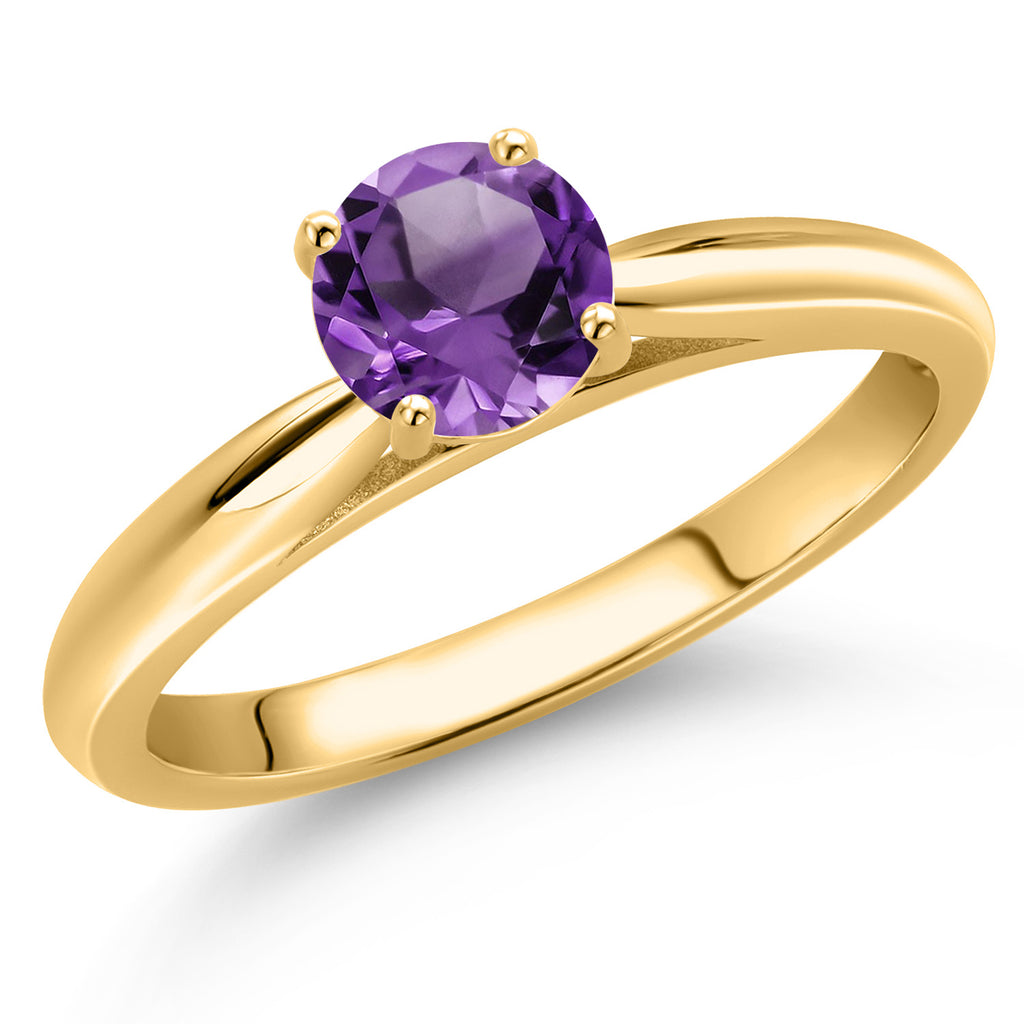 Amethyst - February_8_Ring in 10K Yellow Gold
