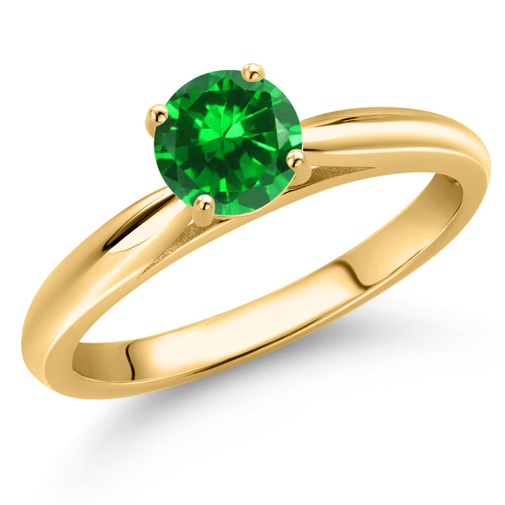 Created Emerald - May_5_Ring in 10K Yellow Gold