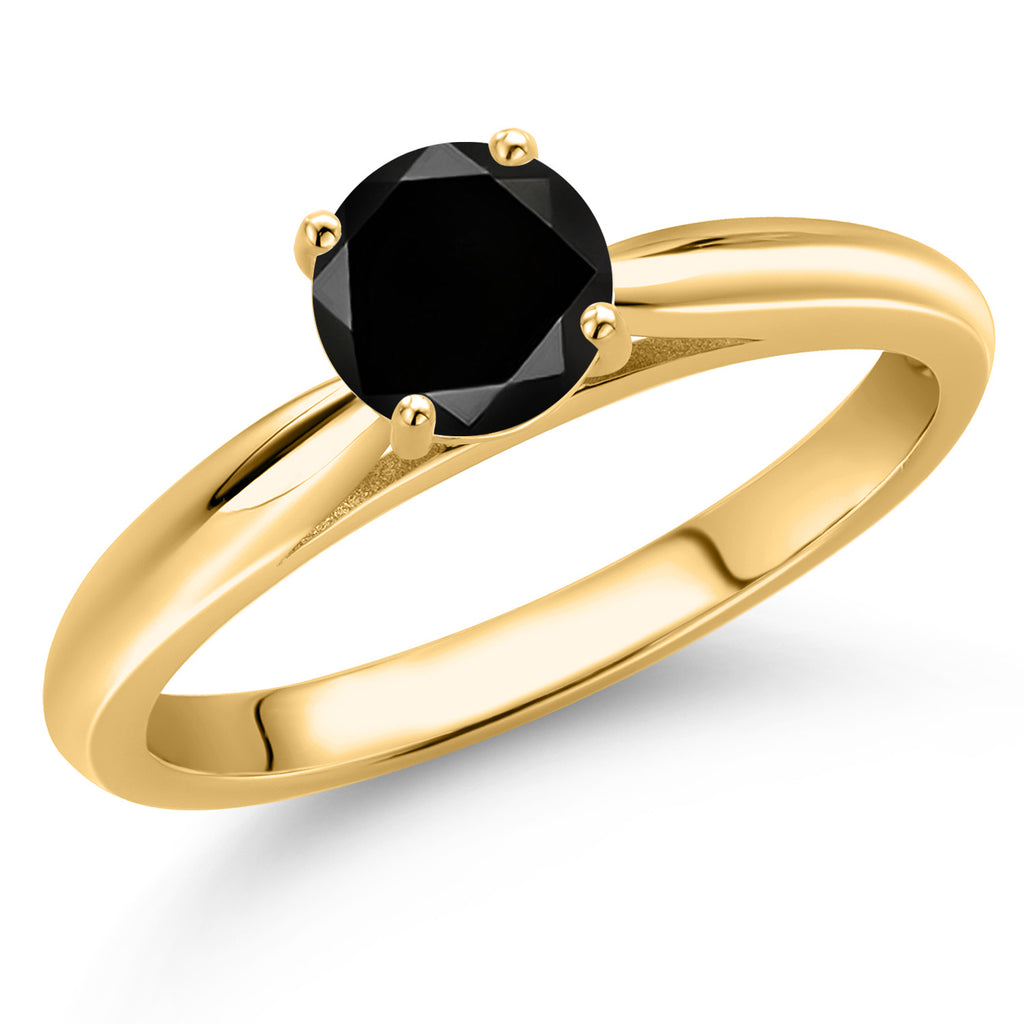 Black Diamond - April_6_Ring in 10K Yellow Gold