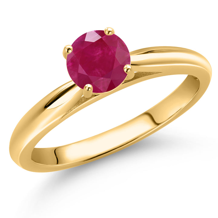 Ruby - July_5_Ring in 10K Yellow Gold