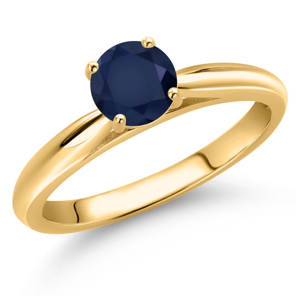 Blue Sapphire - September_7_Ring in 10K Yellow Gold