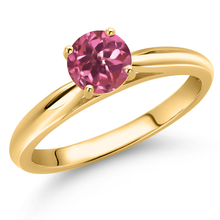 Pink Tourmaline - October_5_Ring in 10K Yellow Gold