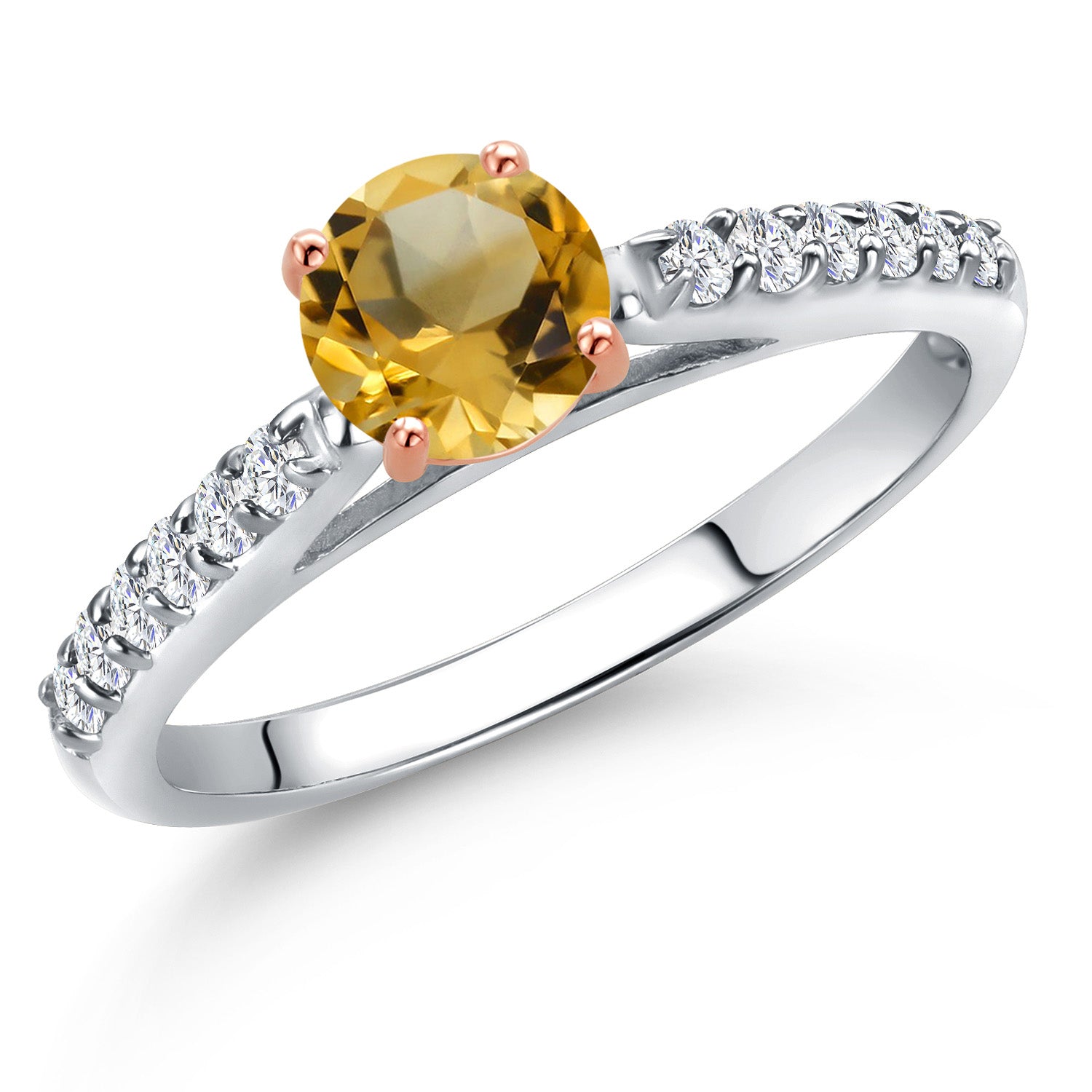 Citrine - November_7_Ring in 10K Two Tone Gold