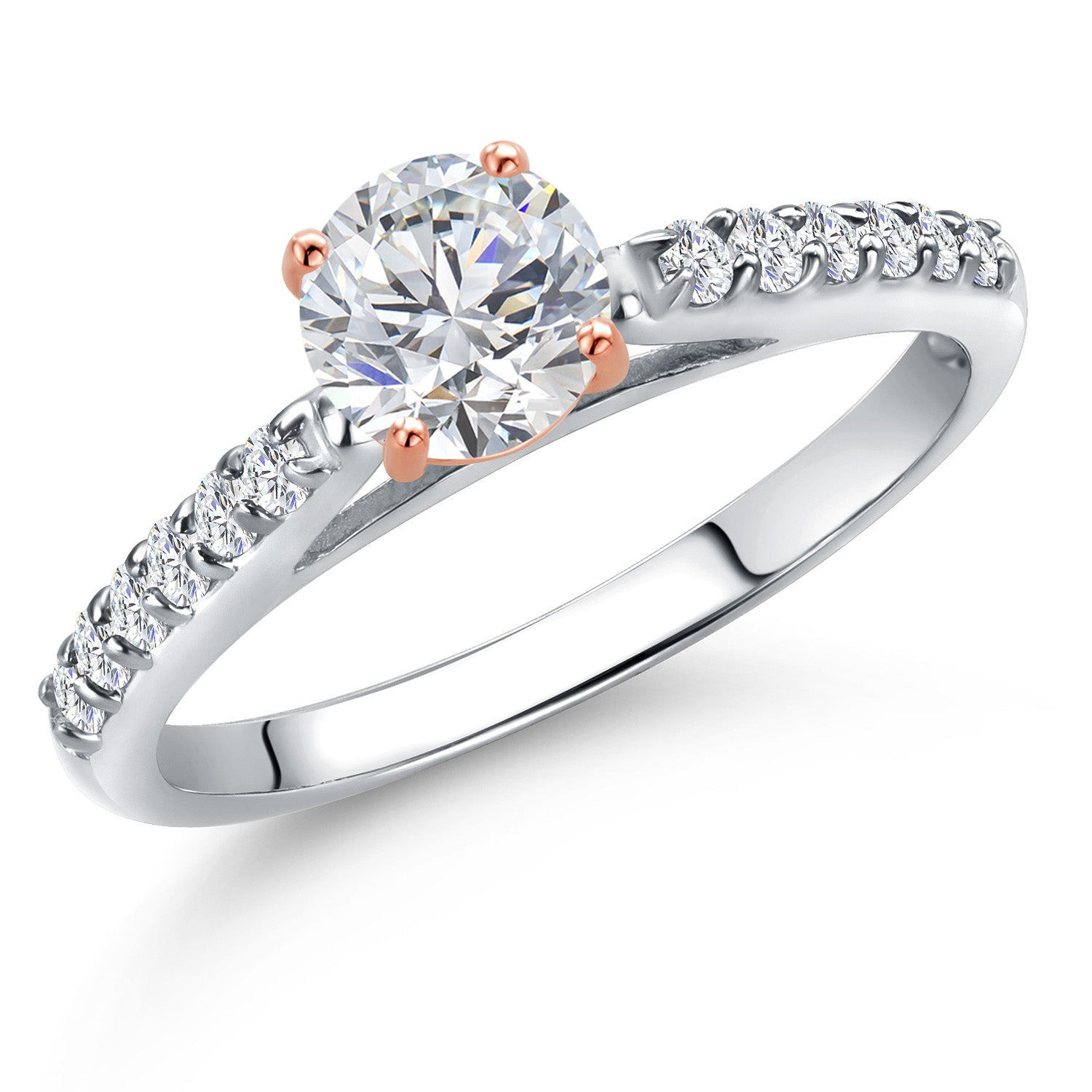 White Lab Grown Diamond - April_9_Ring in 10K Two Tone Gold