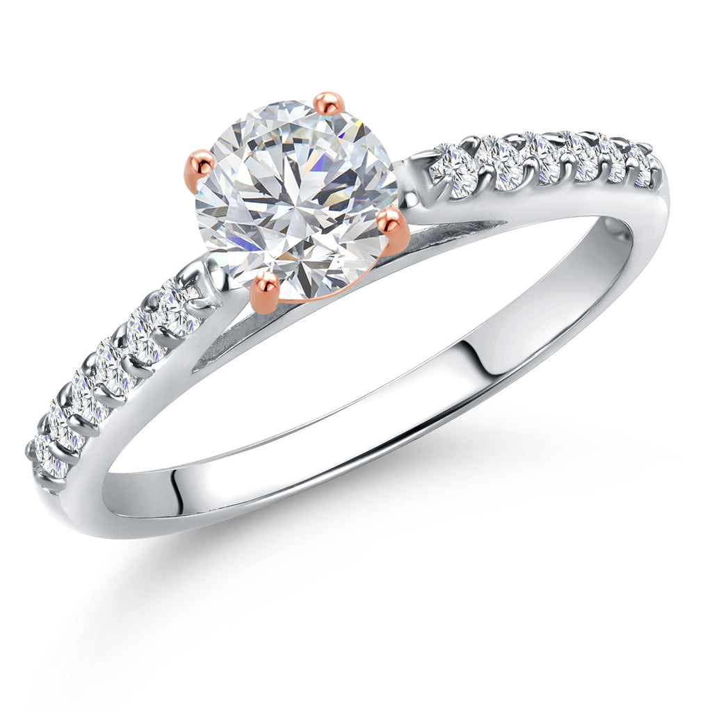 White Lab Grown Diamond - April_7_Ring in 10K Two Tone Gold