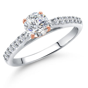 White Lab Grown Diamond - April_5_Ring in 10K Two Tone Gold