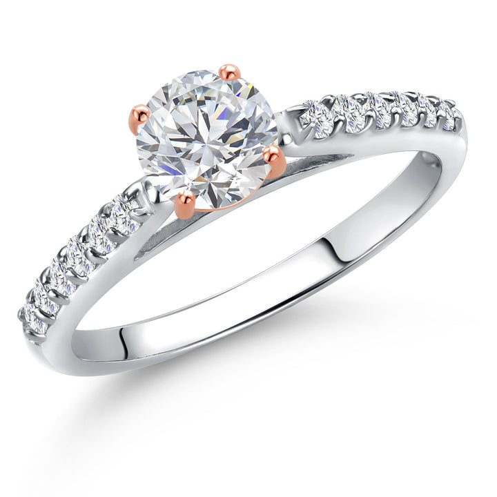 White Lab Grown Diamond - April_5_Ring in 10K Two Tone Gold