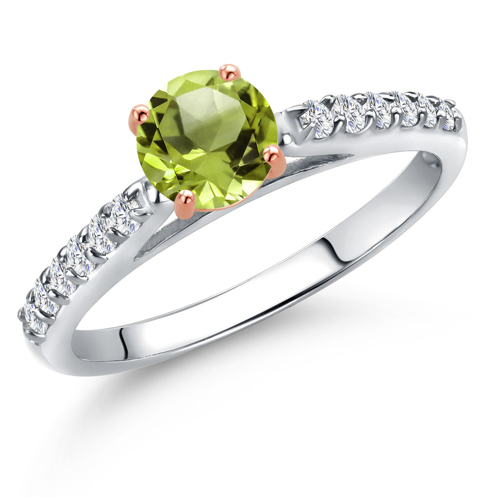 Peridot - August_7_Ring in 10K Two Tone Gold