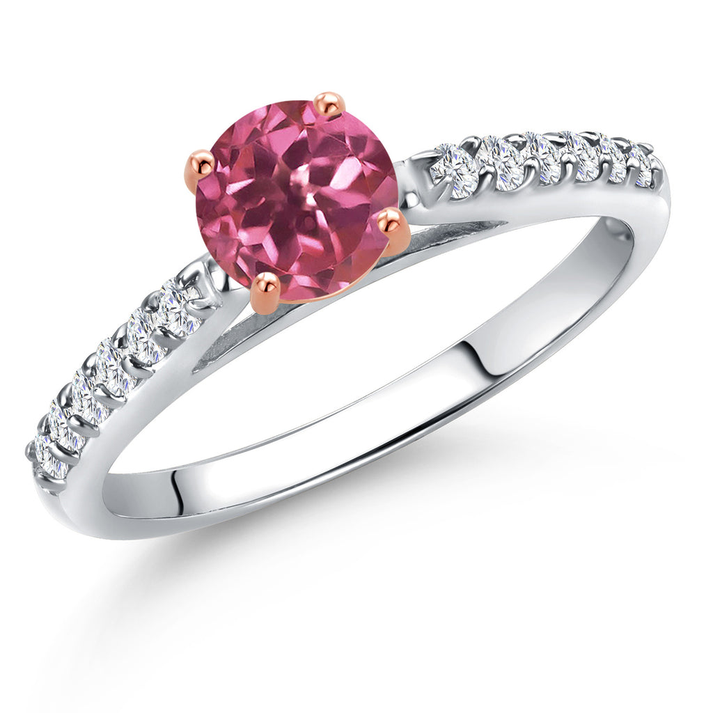 Pink Tourmaline - October_6_Ring in 10K Two Tone Gold