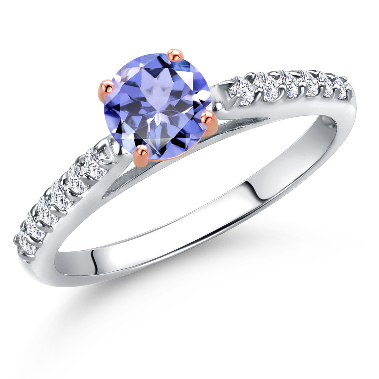 Tanzanite - December_7_Ring in 10K Two Tone Gold