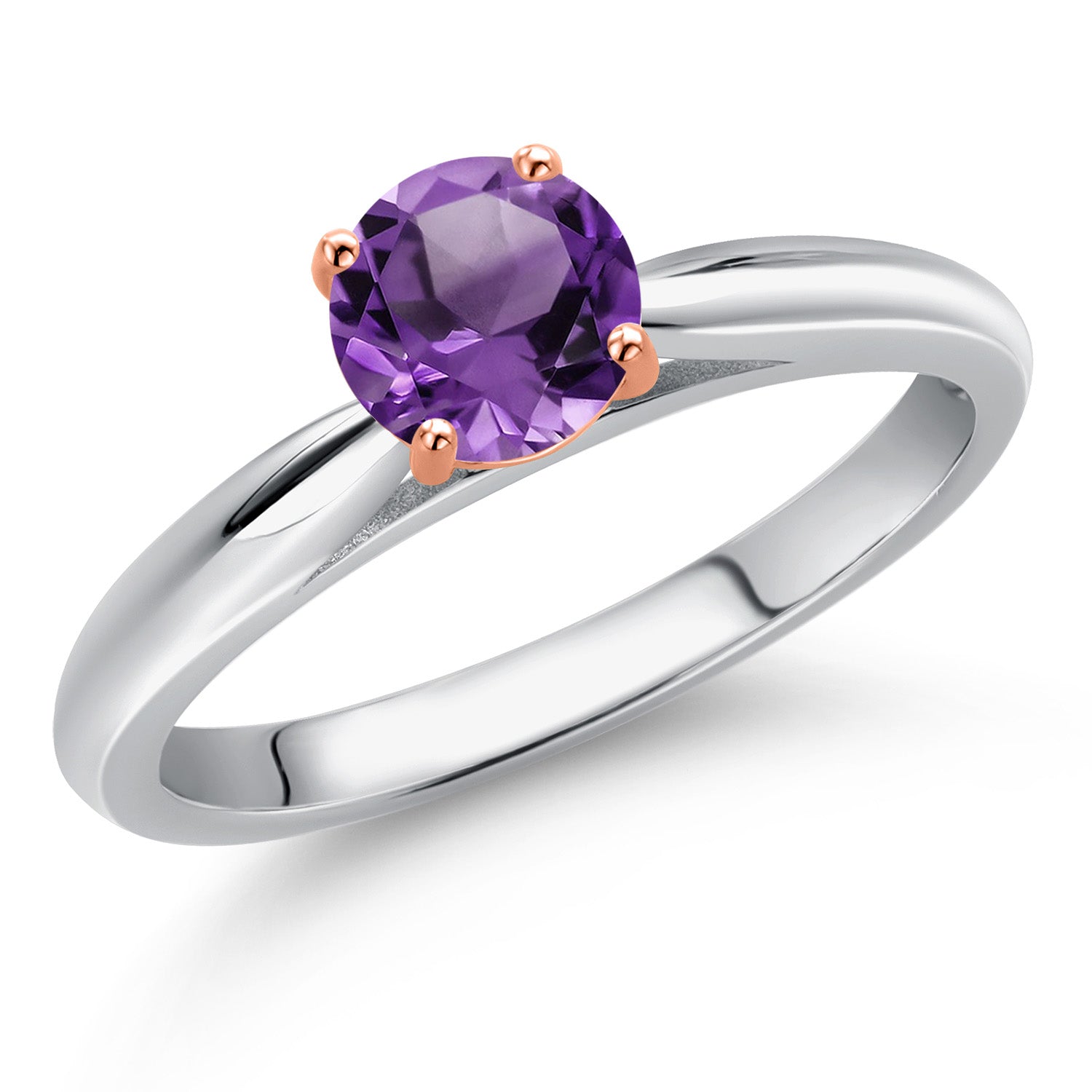 Amethyst - February_7_Ring in 10K Two Tone Gold