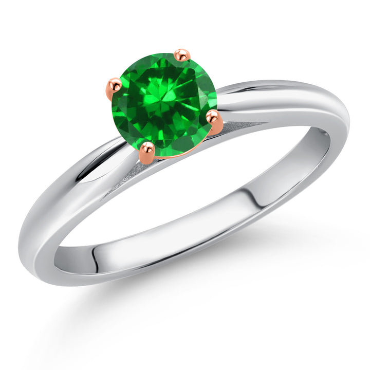 Created Emerald - May_5_Ring in 10K Two Tone Gold