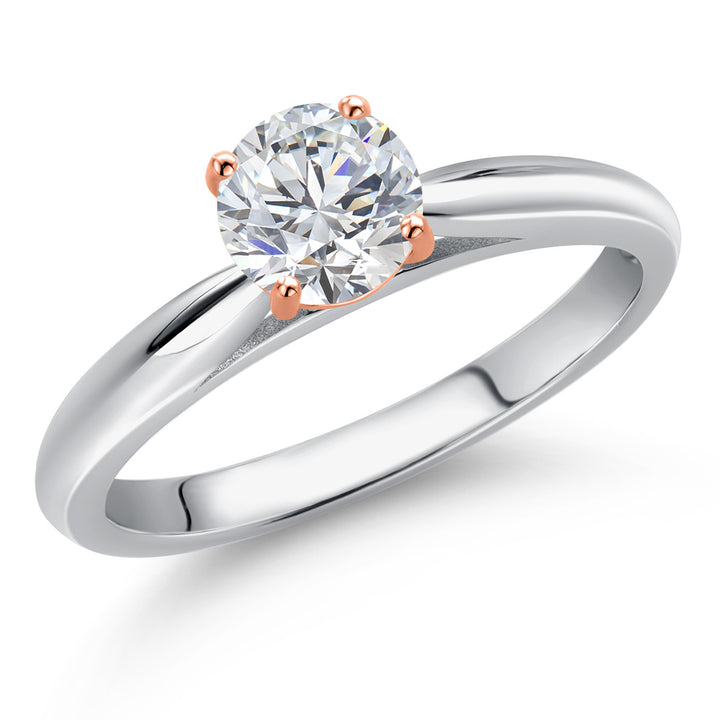 White Lab Grown Diamond - April_5_Ring in 10K Two Tone Gold