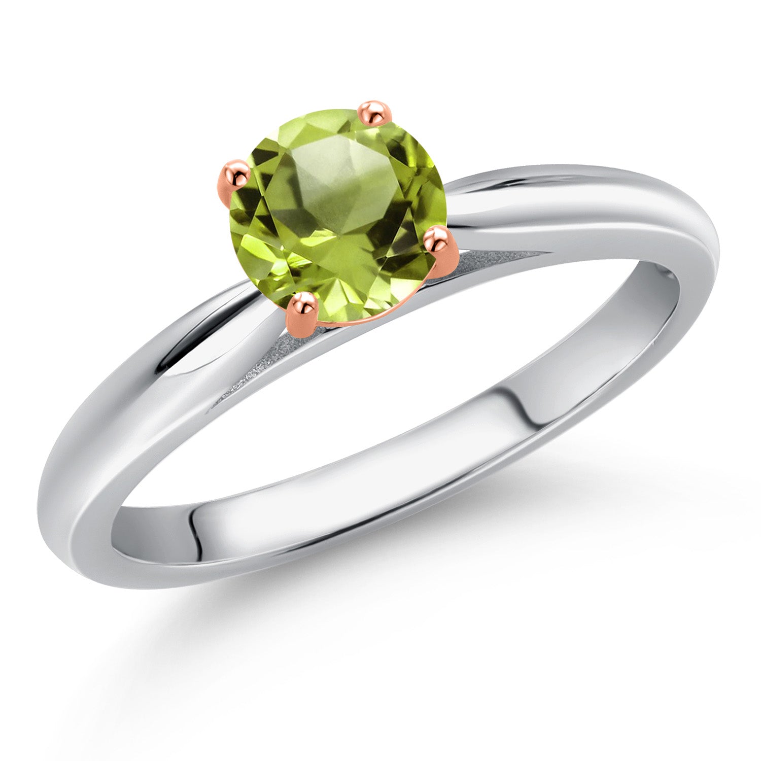 Peridot - August_5_Ring in 10K Two Tone Gold