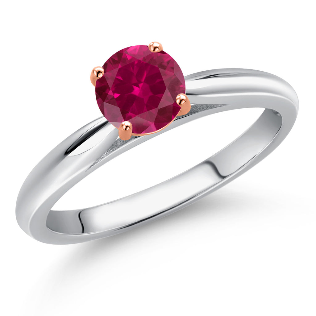 Created Ruby - July_8_Ring in 925 Sterling Silver and 10K Rose Gold