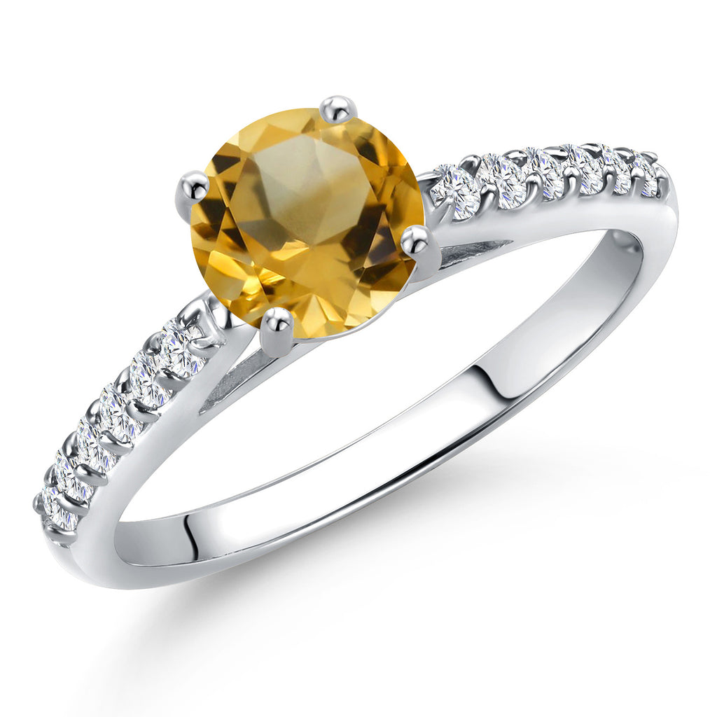 Citrine - November_9_Ring in 10K White Gold