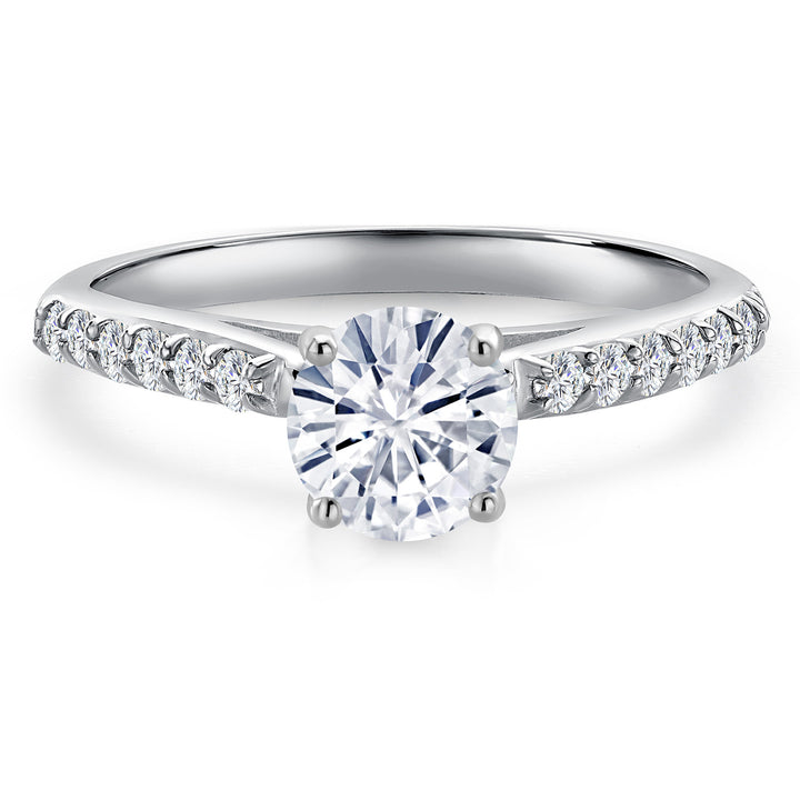 White Moissanite - April_Ring in 10K White Gold