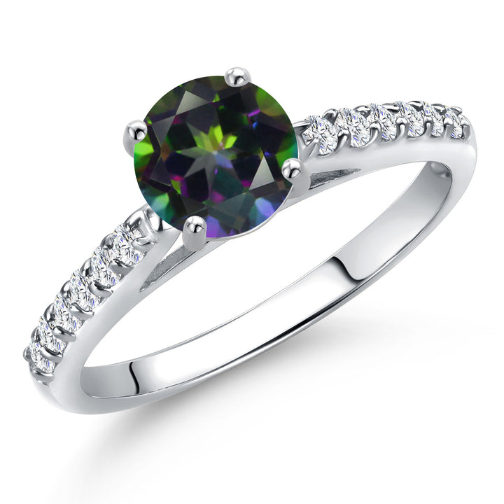 Green Mystic Topaz_5_Ring in 10K White Gold