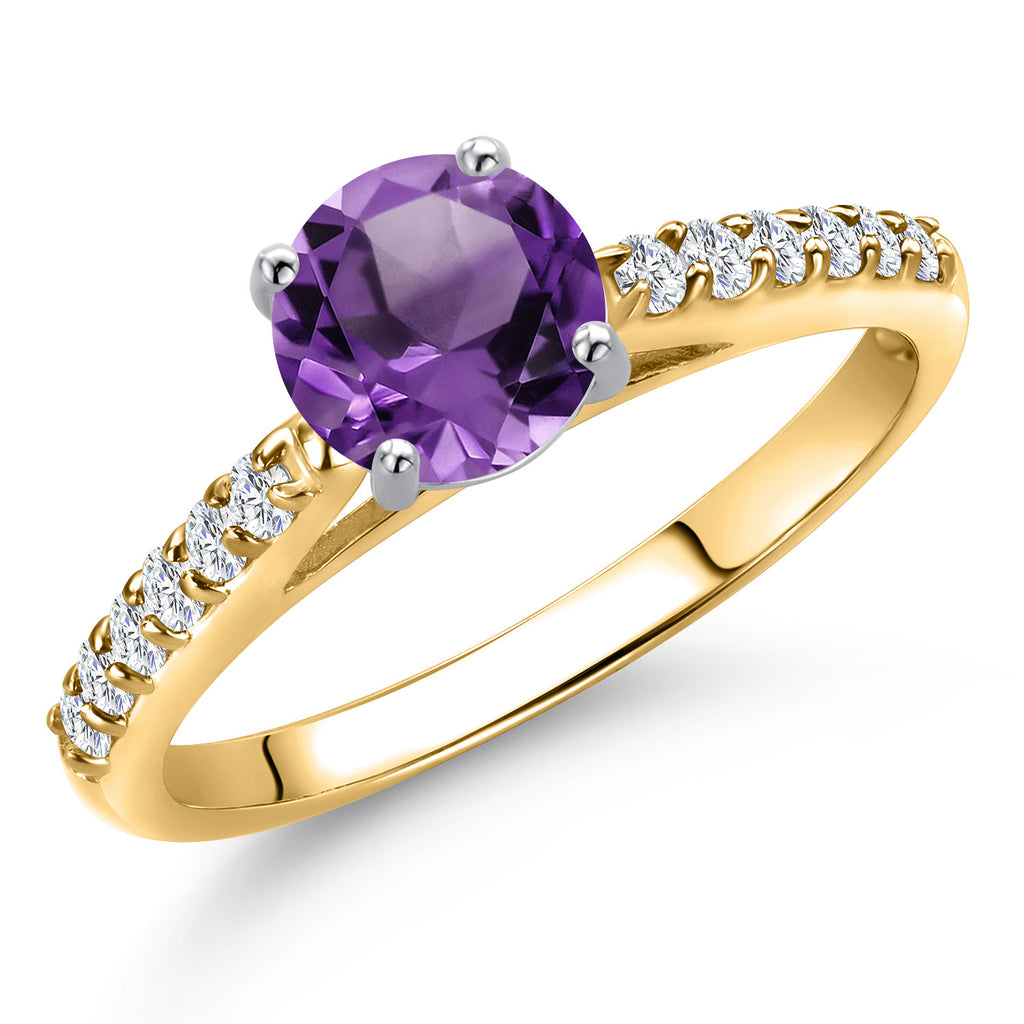 Amethyst - February_6_Ring in 10K Two Tone Gold