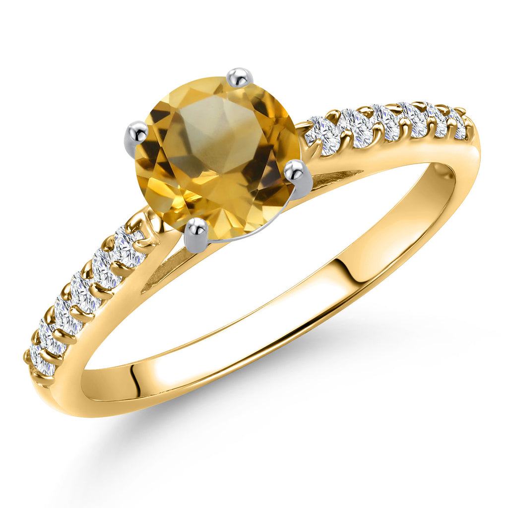 Citrine - November_8_Ring in 10K Two Tone Gold