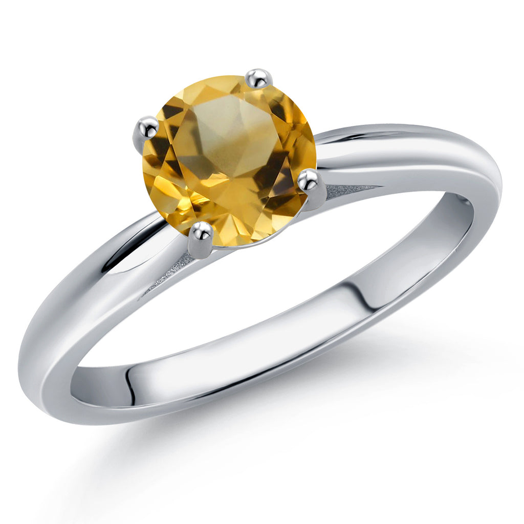 Citrine - November_7_Ring in 10K White Gold