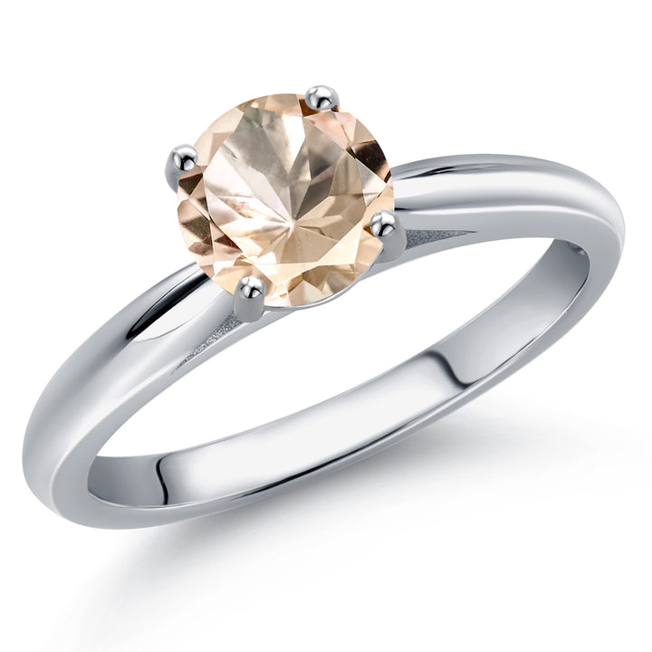 Morganite - October_5_Ring in 10K White Gold