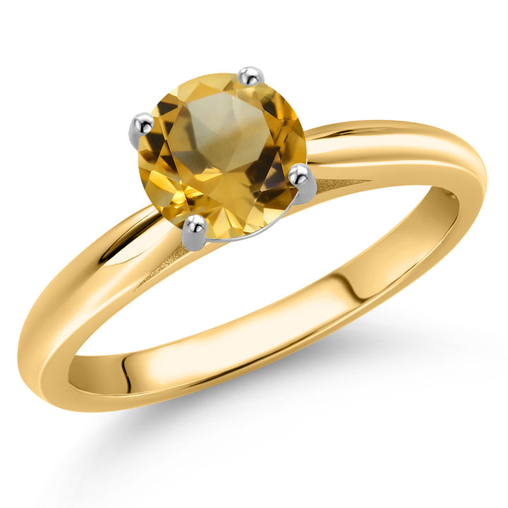 Citrine - November_5_Ring in 10K Two Tone Gold